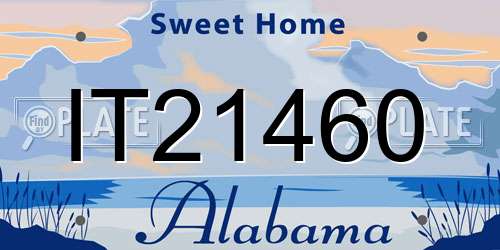 IT21460 Alabama License Plate