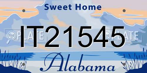 IT21545 Alabama License Plate