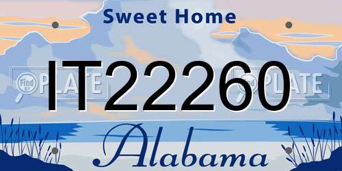 IT22260 Alabama License Plate