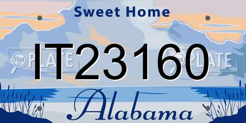 IT23160 Alabama License Plate
