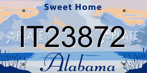 IT23872 Alabama License Plate