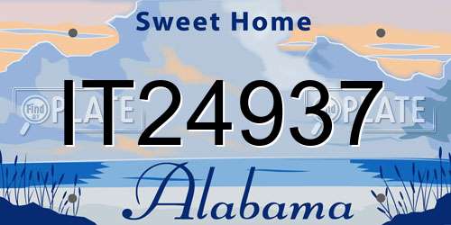 IT24937 Alabama License Plate