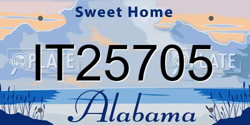 IT25705 Alabama License Plate