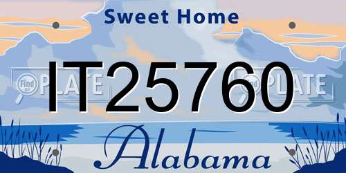 IT25760 Alabama License Plate
