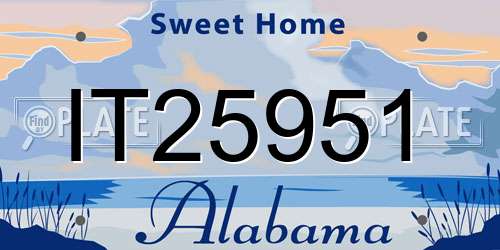 IT25951 Alabama License Plate