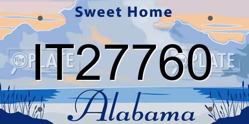 IT27760 Alabama License Plate