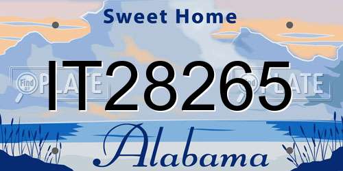 IT28265 Alabama License Plate