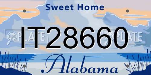 IT28660 Alabama License Plate