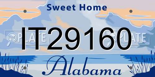 IT29160 Alabama License Plate