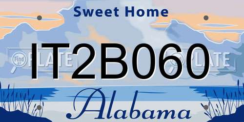 IT2B060 Alabama License Plate