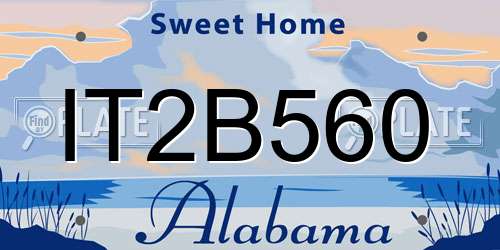 IT2B560 Alabama License Plate