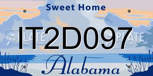 IT2D097 Alabama License Plate