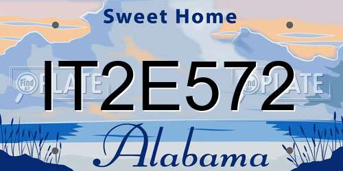 IT2E572 Alabama License Plate
