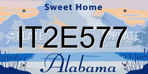 IT2E577 Alabama License Plate