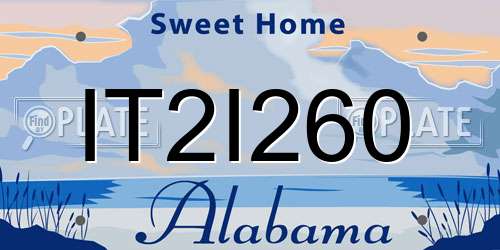 IT2I260 Alabama License Plate