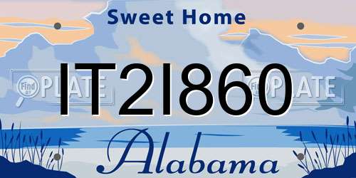 IT2I860 Alabama License Plate