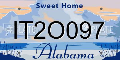 IT2O097 Alabama License Plate