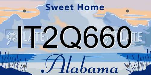 IT2Q660 Alabama License Plate