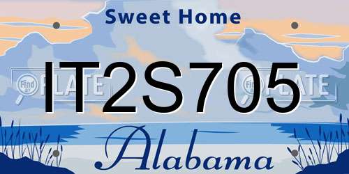 IT2S705 Alabama License Plate