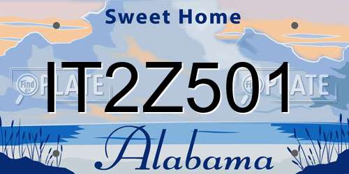 IT2Z501 Alabama License Plate