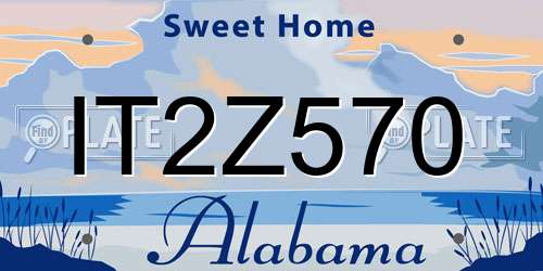 IT2Z570 Alabama License Plate