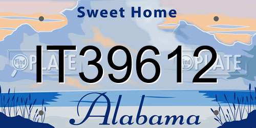 IT39612 Alabama License Plate