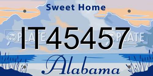 IT45457 Alabama License Plate
