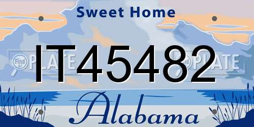 IT45482 Alabama License Plate