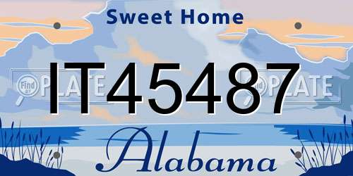 IT45487 Alabama License Plate