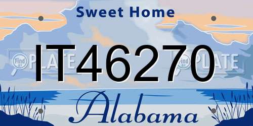 IT46270 Alabama License Plate