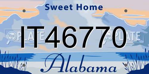 IT46770 Alabama License Plate