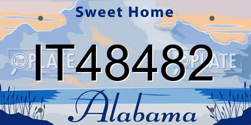 IT48482 Alabama License Plate