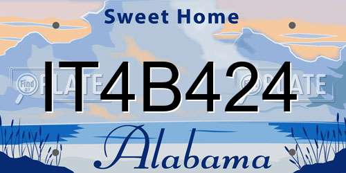 IT4B424 Alabama License Plate