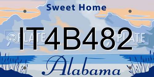 IT4B482 Alabama License Plate
