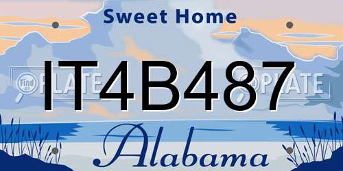 IT4B487 Alabama License Plate