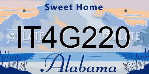 IT4G220 Alabama License Plate