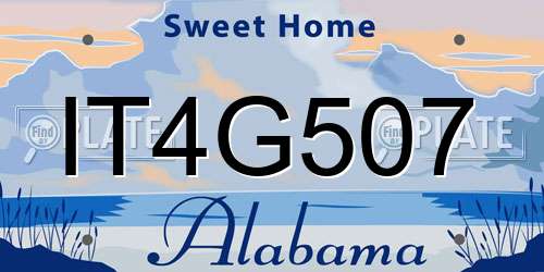 IT4G507 Alabama License Plate