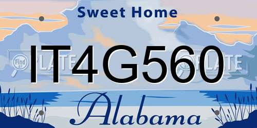 IT4G560 Alabama License Plate