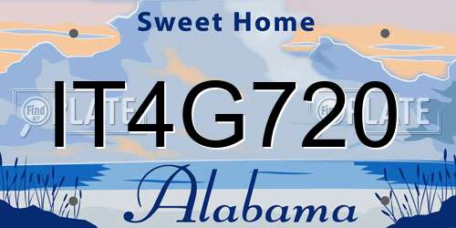 IT4G720 Alabama License Plate
