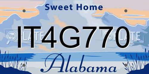 IT4G770 Alabama License Plate