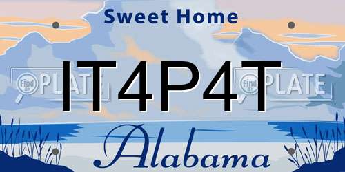 IT4P4T Alabama License Plate