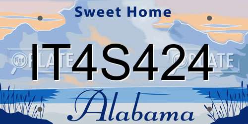 IT4S424 Alabama License Plate