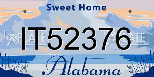 IT52376 Alabama License Plate