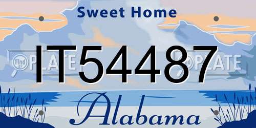 IT54487 Alabama License Plate