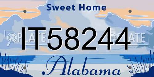 IT58244 Alabama License Plate