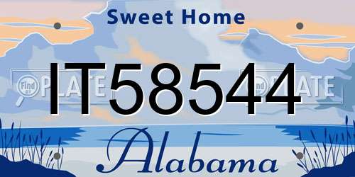 IT58544 Alabama License Plate