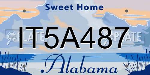 IT5A487 Alabama License Plate