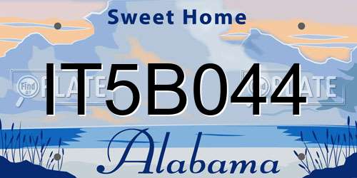 IT5B044 Alabama License Plate