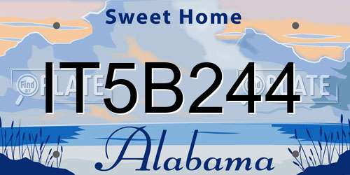 IT5B244 Alabama License Plate