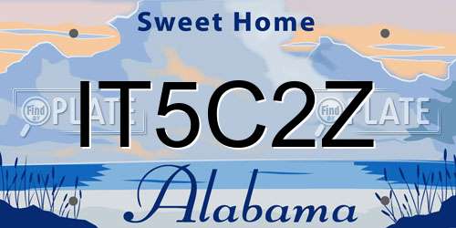IT5C2Z Alabama License Plate